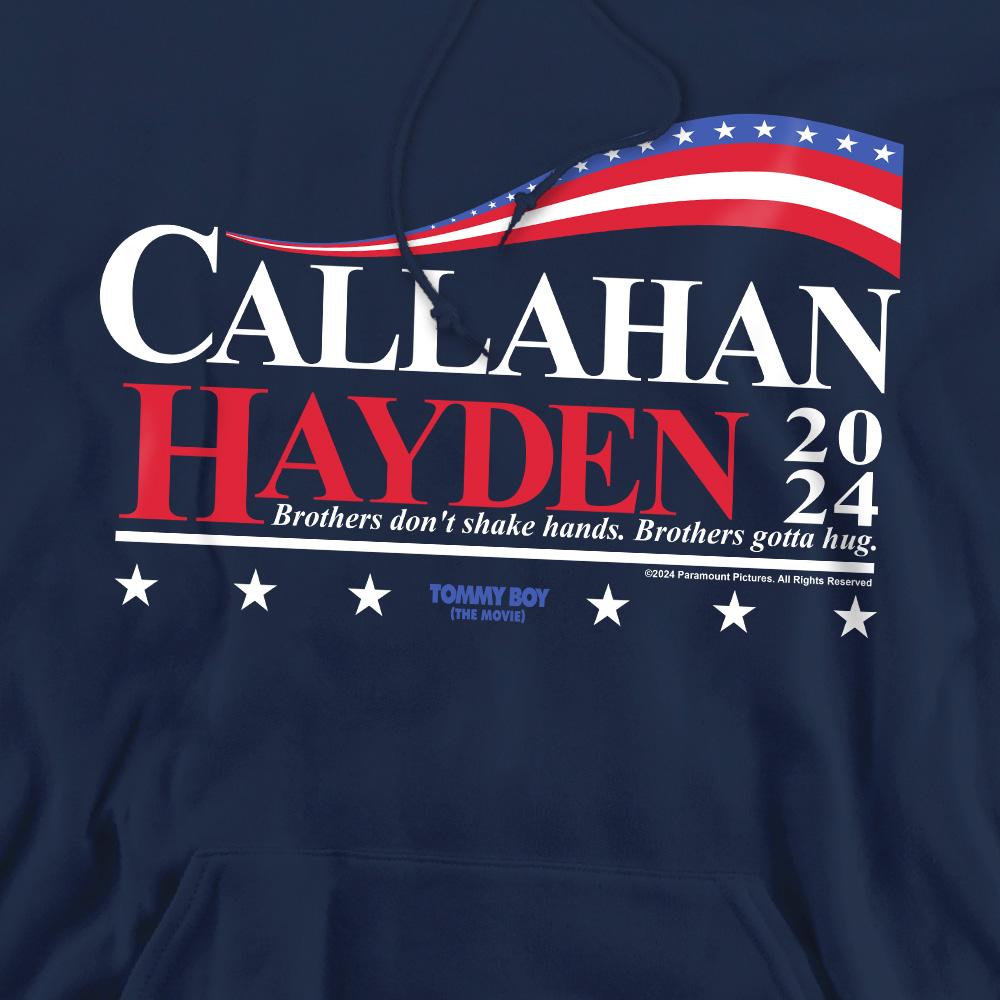 Navy - Pack Shot - Tommy Boy Mens Callahan And Hayden For President 2024 Hoodie