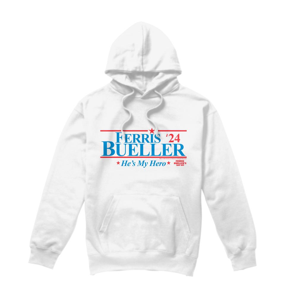 White - Front - Ferris Bueller´s Day Off Mens 2024 President Hoodie
