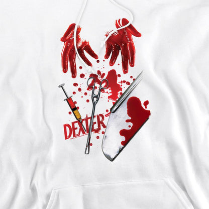White - Pack Shot - Dexter Mens Tools Of The Trade Hoodie