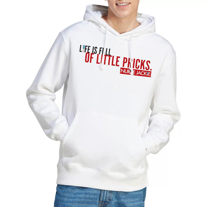White - Lifestyle - Nurse Jackie Mens Life Is Full Hoodie