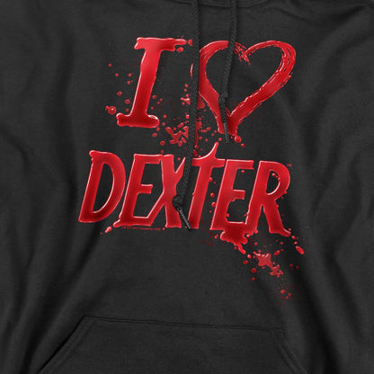 Black - Pack Shot - Dexter Mens I Heart Dexter Hoodie