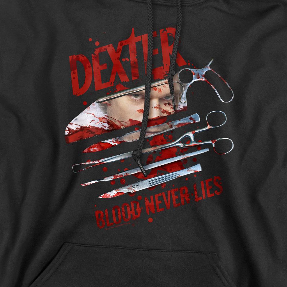 Black - Pack Shot - Dexter Mens Blood Never Lies Hoodie