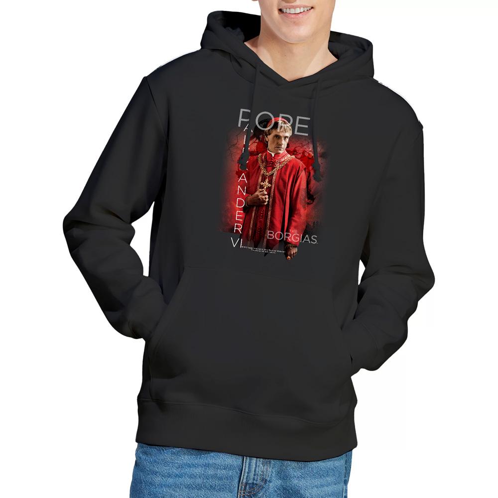 Black - Lifestyle - The Borgias Mens Pope Alexander VI Hoodie