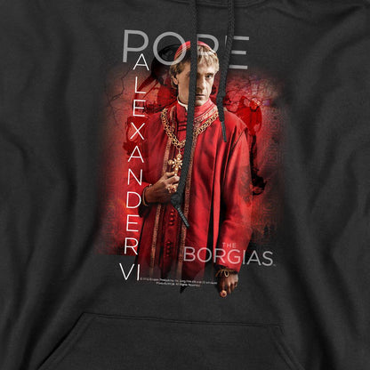 Black - Pack Shot - The Borgias Mens Pope Alexander VI Hoodie