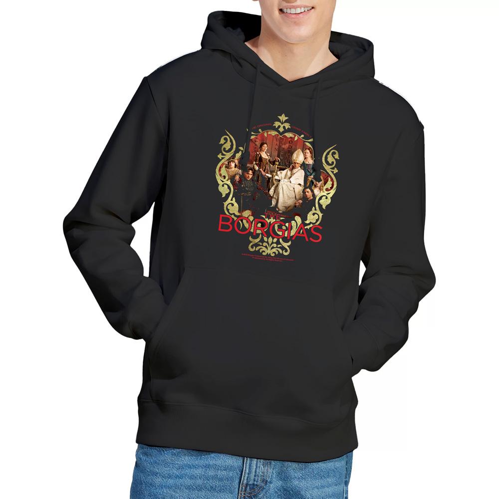 Black - Lifestyle - The Borgias Mens Family Portrait Hoodie