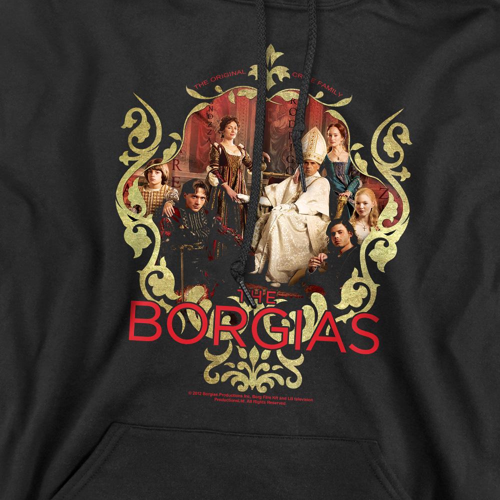 Black - Pack Shot - The Borgias Mens Family Portrait Hoodie