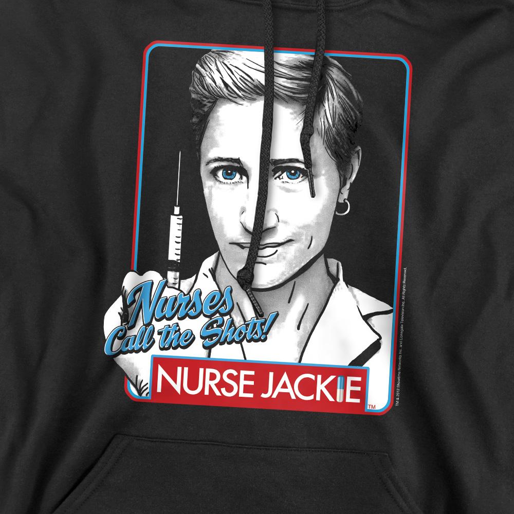 Black - Pack Shot - Nurse Jackie Mens Nurses Call The Shots Hoodie