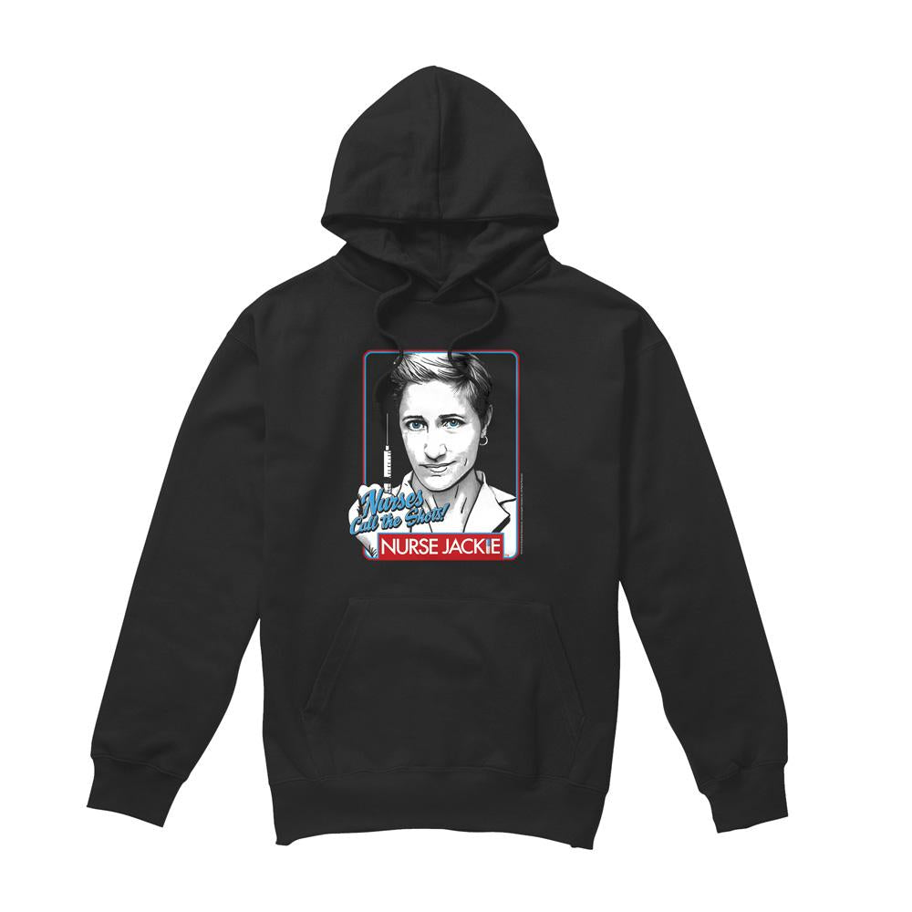 Black - Front - Nurse Jackie Mens Nurses Call The Shots Hoodie