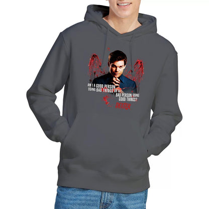 Charcoal - Lifestyle - Dexter Mens Good Bad Hoodie