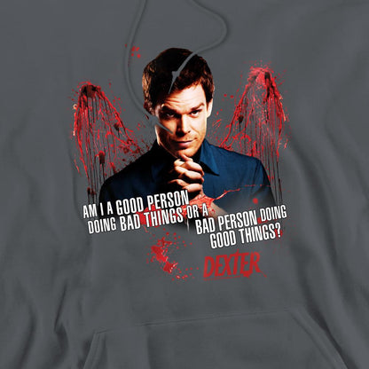 Charcoal - Pack Shot - Dexter Mens Good Bad Hoodie