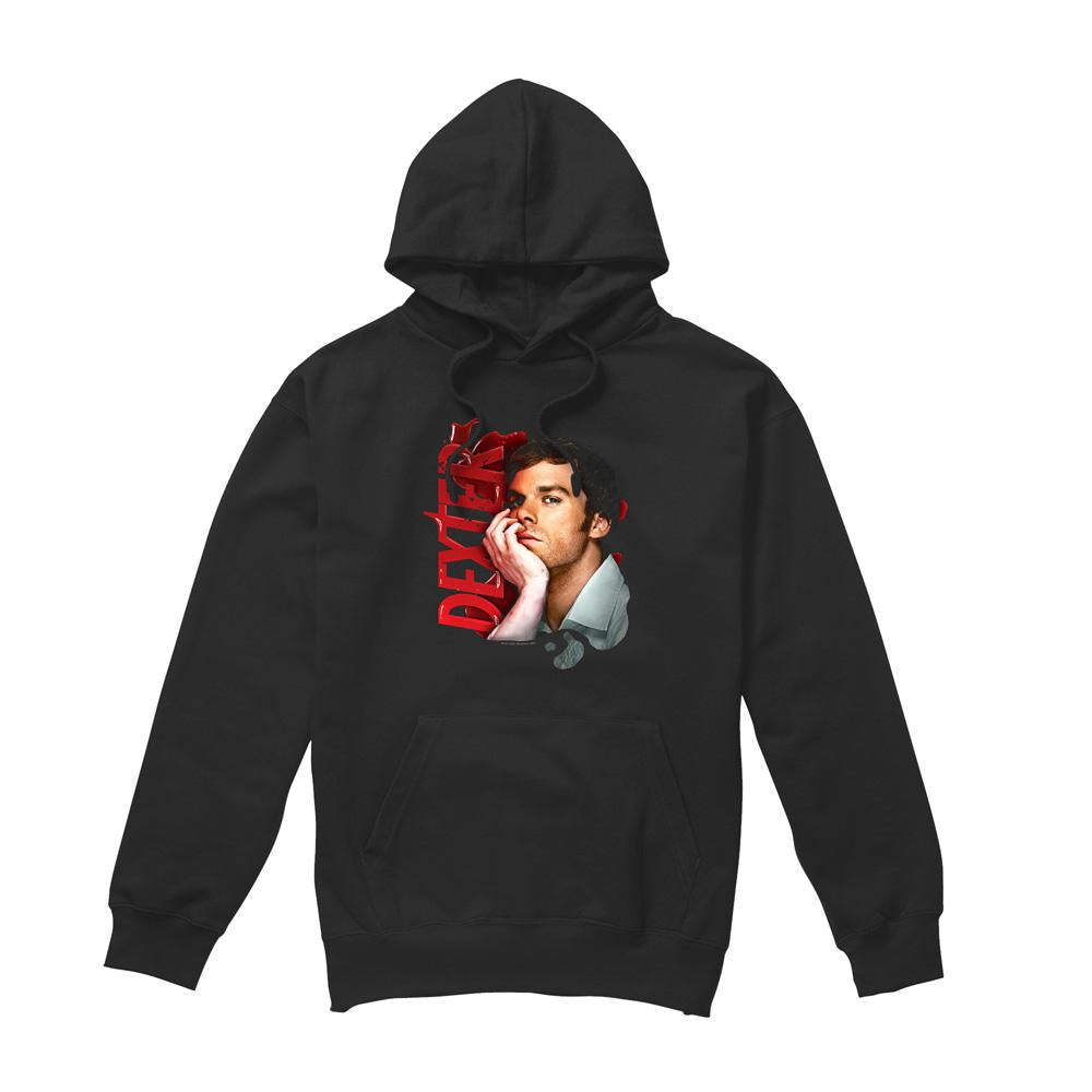 Black - Front - Dexter Mens Layered Hoodie