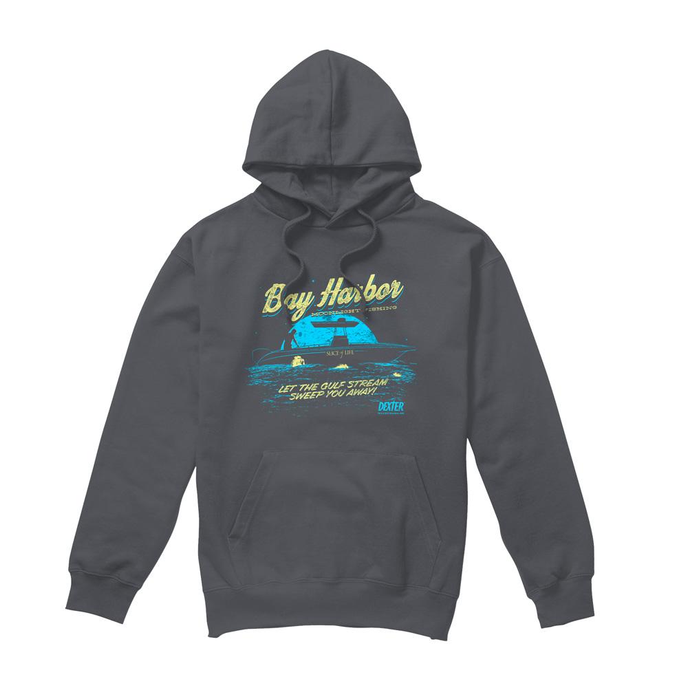 Charcoal - Front - Dexter Mens Moonlight Fishing Hoodie