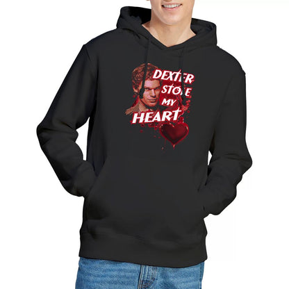 Black - Lifestyle - Dexter Mens Bloody Heart Hoodie
