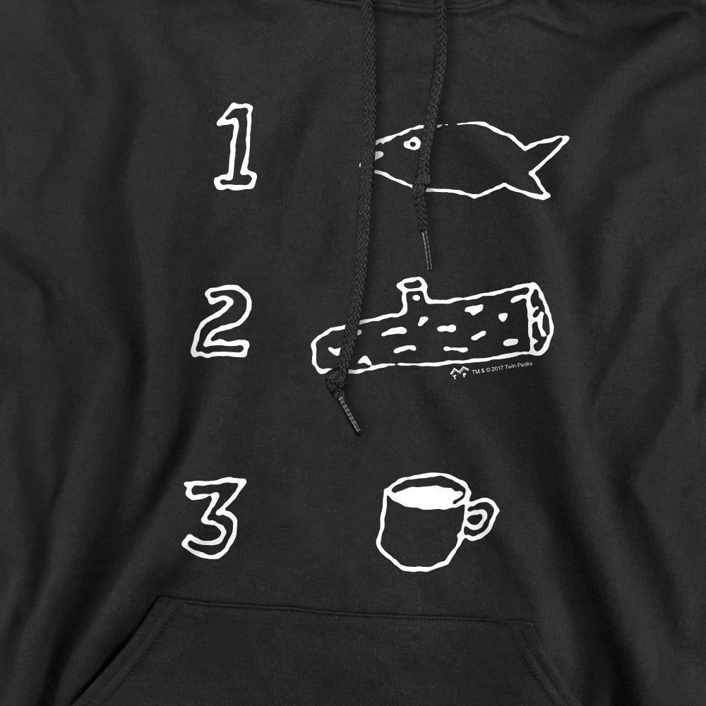 Black - Pack Shot - Twin Peaks Mens Coffee Log Fish Hoodie