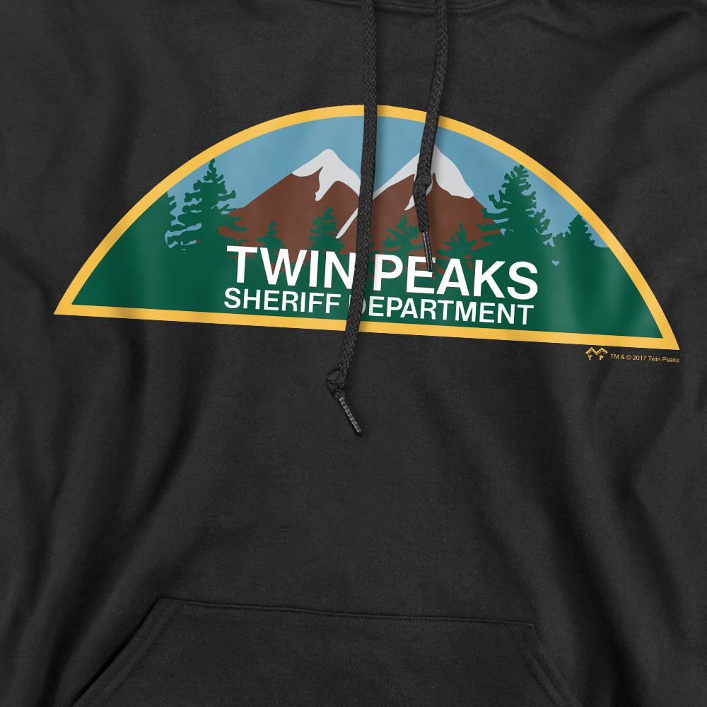 Black - Pack Shot - Twin Peaks Mens Sheriff Department Hoodie