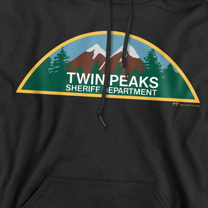 Black - Pack Shot - Twin Peaks Mens Sheriff Department Hoodie
