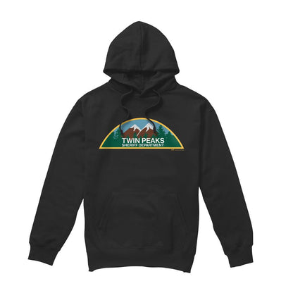 Black - Front - Twin Peaks Mens Sheriff Department Hoodie