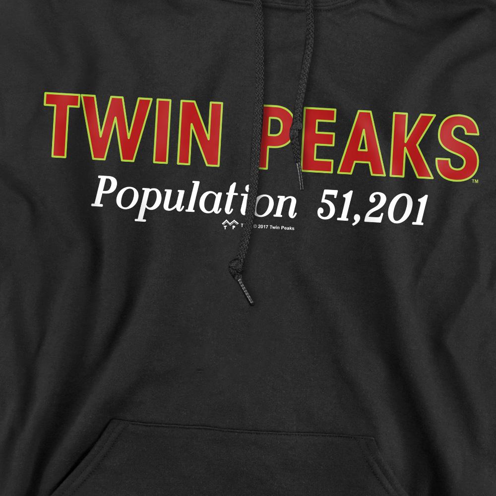 Black - Pack Shot - Twin Peaks Mens Population Hoodie
