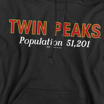 Black - Pack Shot - Twin Peaks Mens Population Hoodie