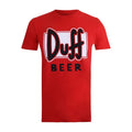 Red-White-Black - Front - The Simpsons Mens Duff Beer T-Shirt