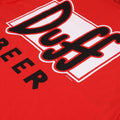 Red-White-Black - Side - The Simpsons Mens Duff Beer T-Shirt