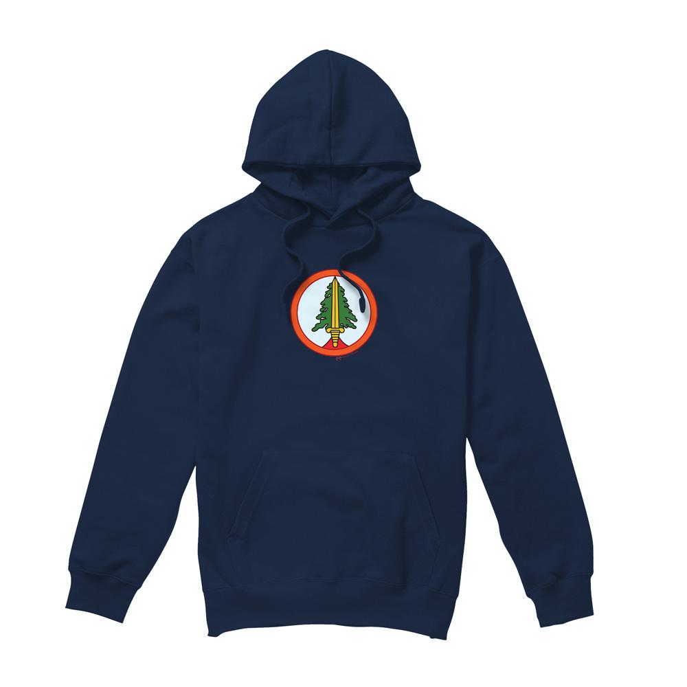 Navy - Front - Twin Peaks Mens Bookhouse Boys Hoodie