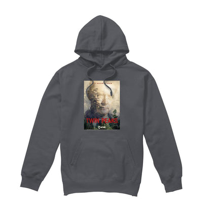 Charcoal - Front - Twin Peaks Mens Dale Cooper Poster Hoodie
