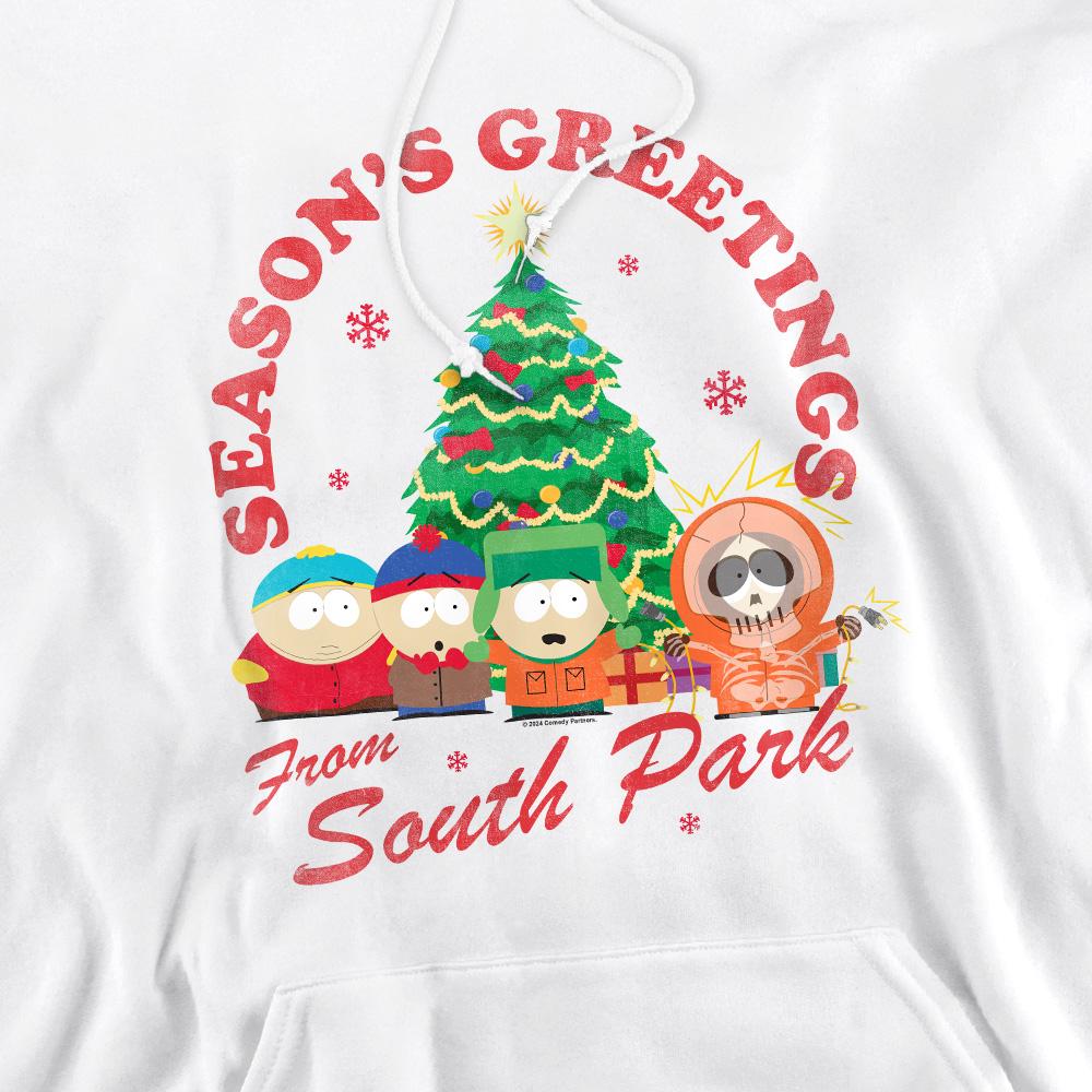 White - Pack Shot - South Park Mens Group Christmas Hoodie
