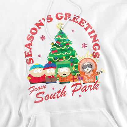White - Pack Shot - South Park Mens Group Christmas Hoodie