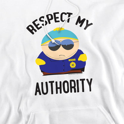 White - Pack Shot - South Park Mens Respect Hoodie