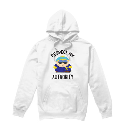 White - Front - South Park Mens Respect Hoodie