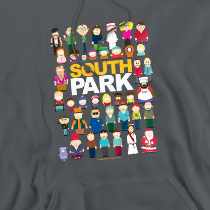 Charcoal - Pack Shot - South Park Mens Full Cast Hoodie