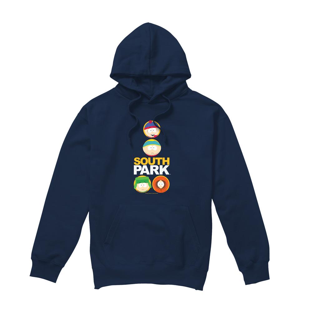 Navy - Front - South Park Mens Solid Circles Hoodie