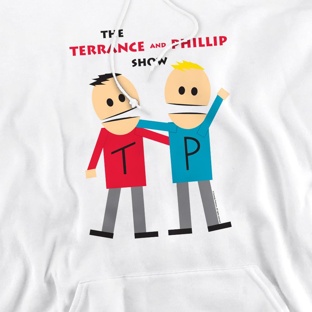 White - Pack Shot - South Park Mens Terrance & Phillip Hoodie