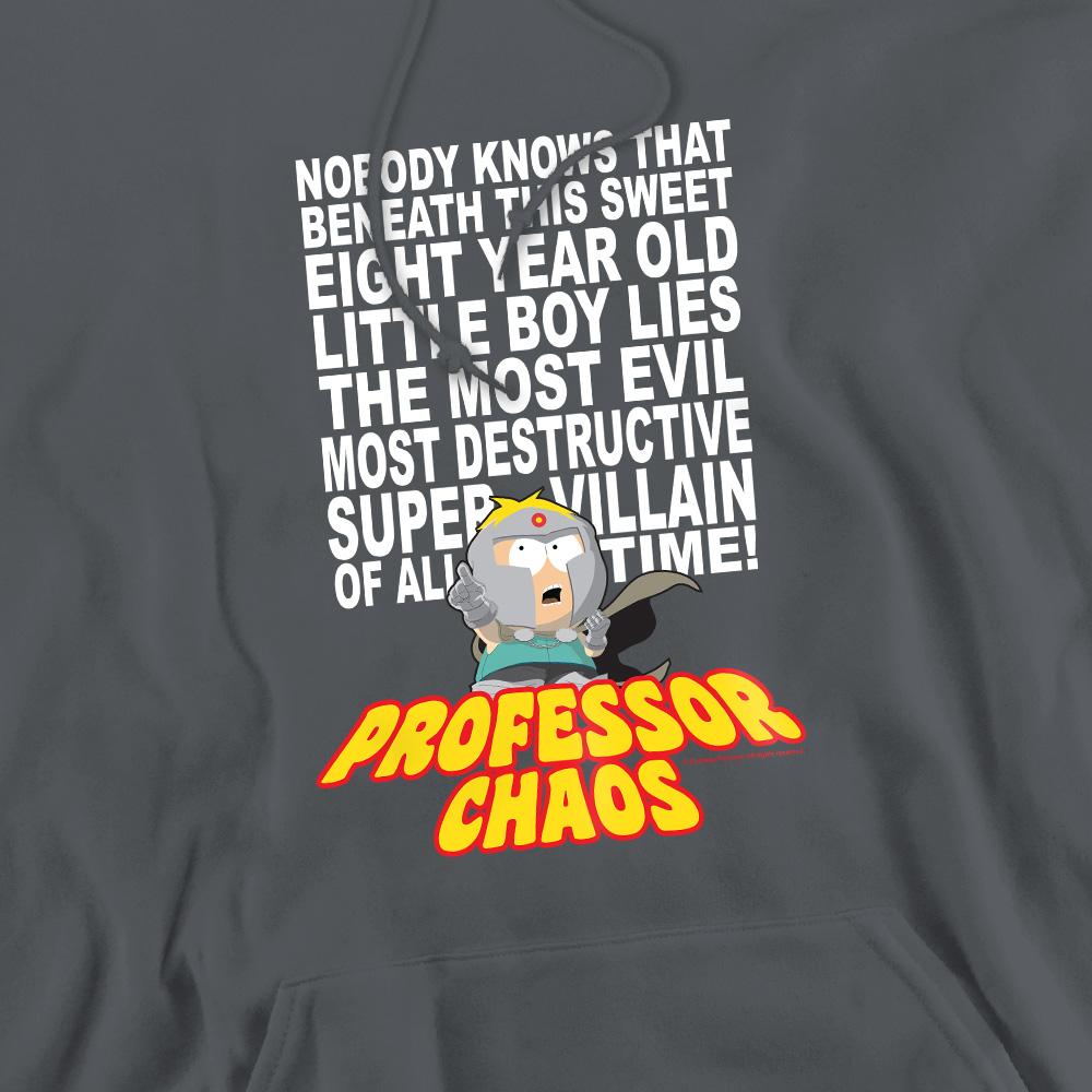 Charcoal - Pack Shot - South Park Mens Professor Chaos Hoodie