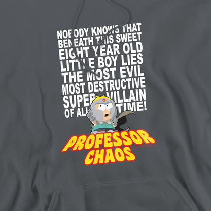 Charcoal - Pack Shot - South Park Mens Professor Chaos Hoodie