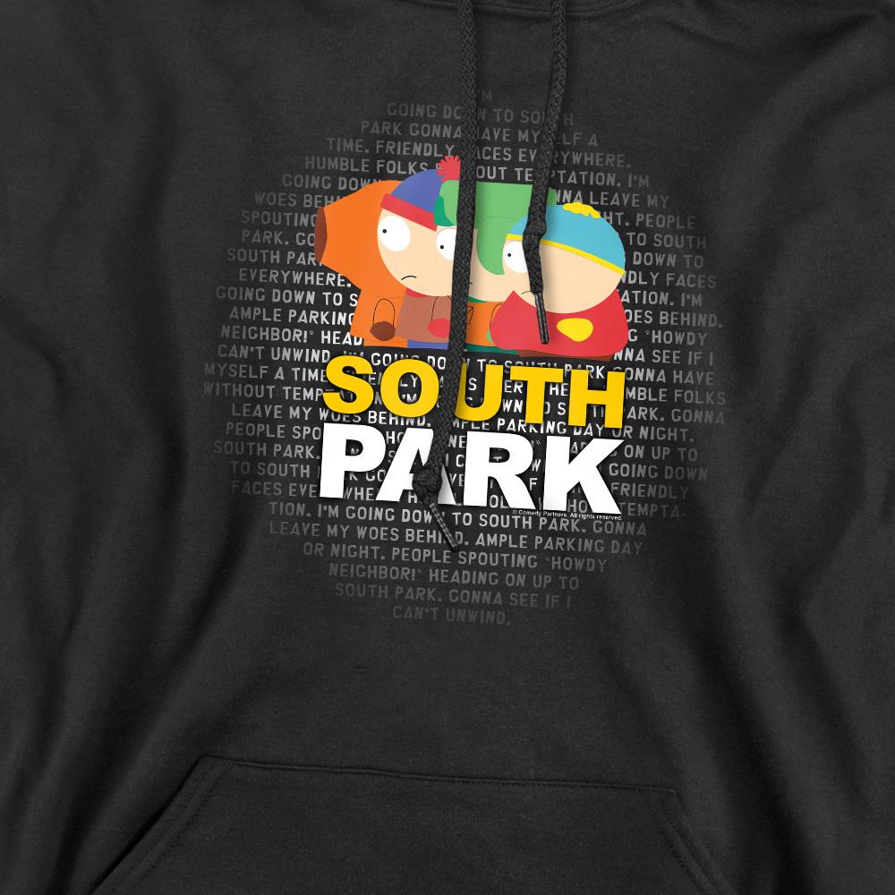 Black - Side - South Park Mens Lyrics Hoodie