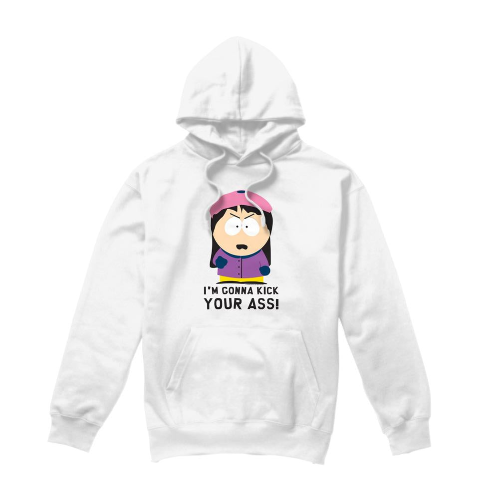 White - Front - South Park Mens I´m Gonna Kick Your Ass Hoodie