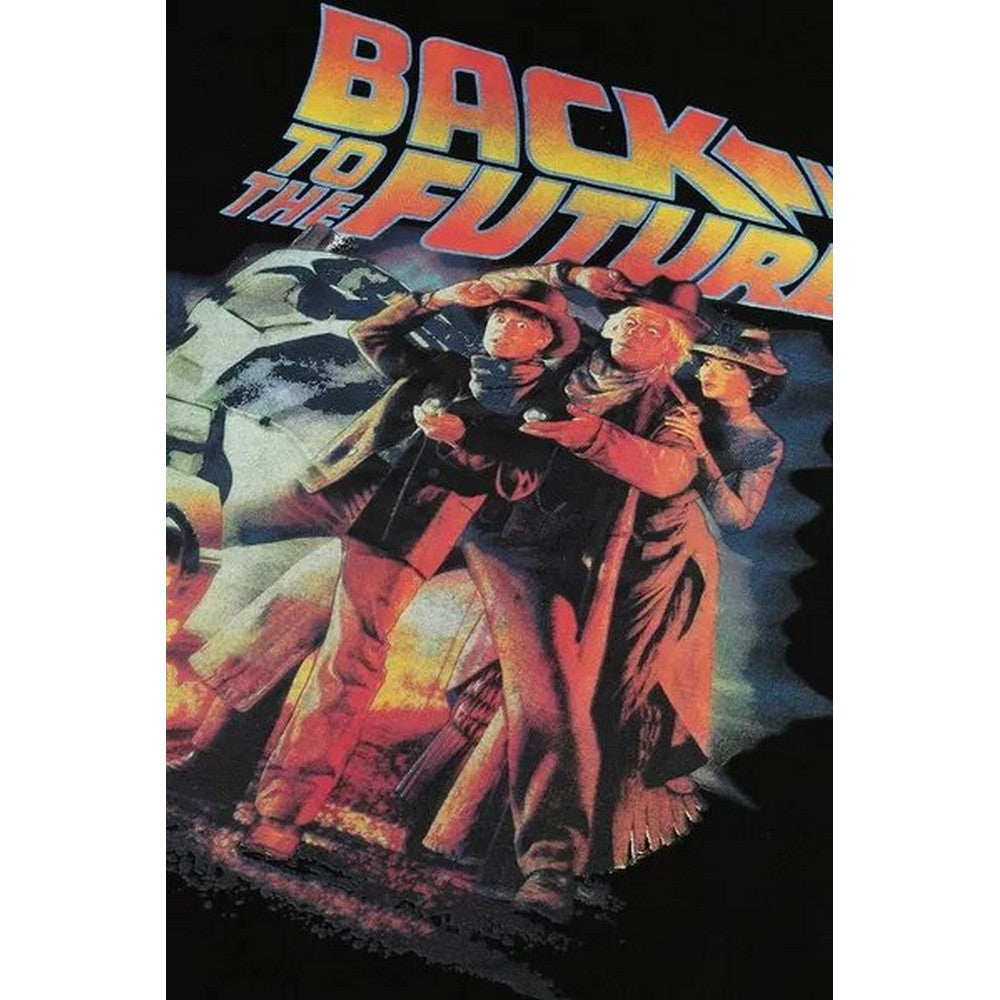 Black-Grey-Orange - Lifestyle - Back To The Future Mens Poster Cotton Long Pyjama Set