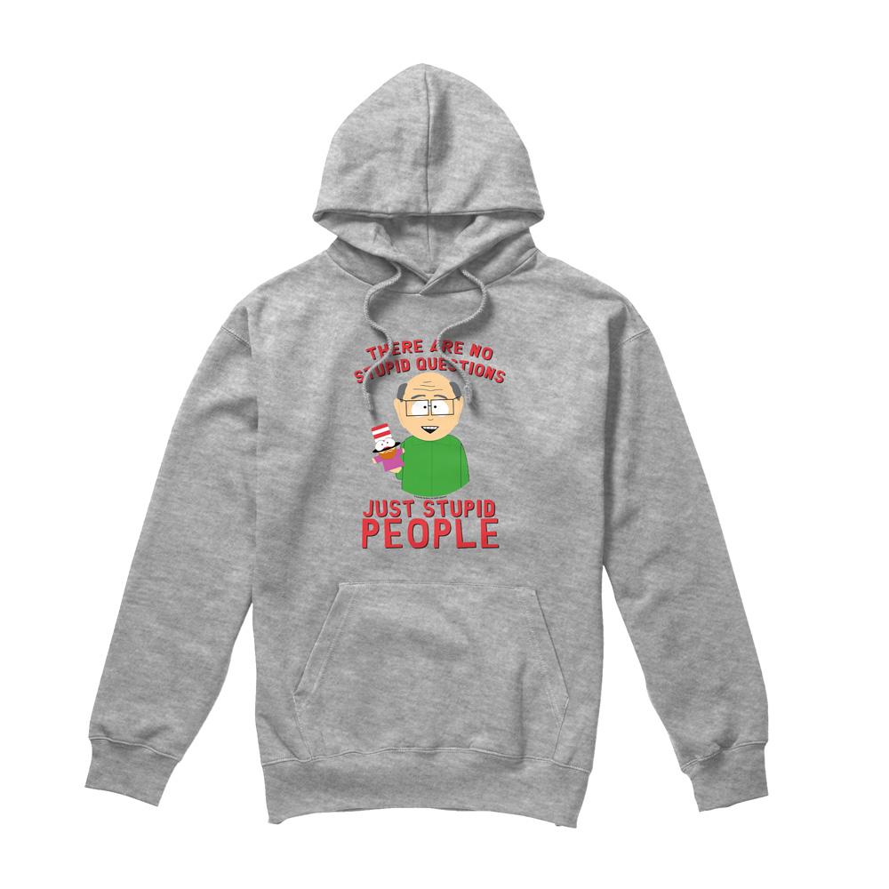 Sport Heather - Front - South Park Mens No Stupid Questions Hoodie