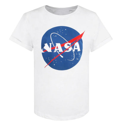 White - Front - NASA Womens-Ladies Circle Logo Nightie
