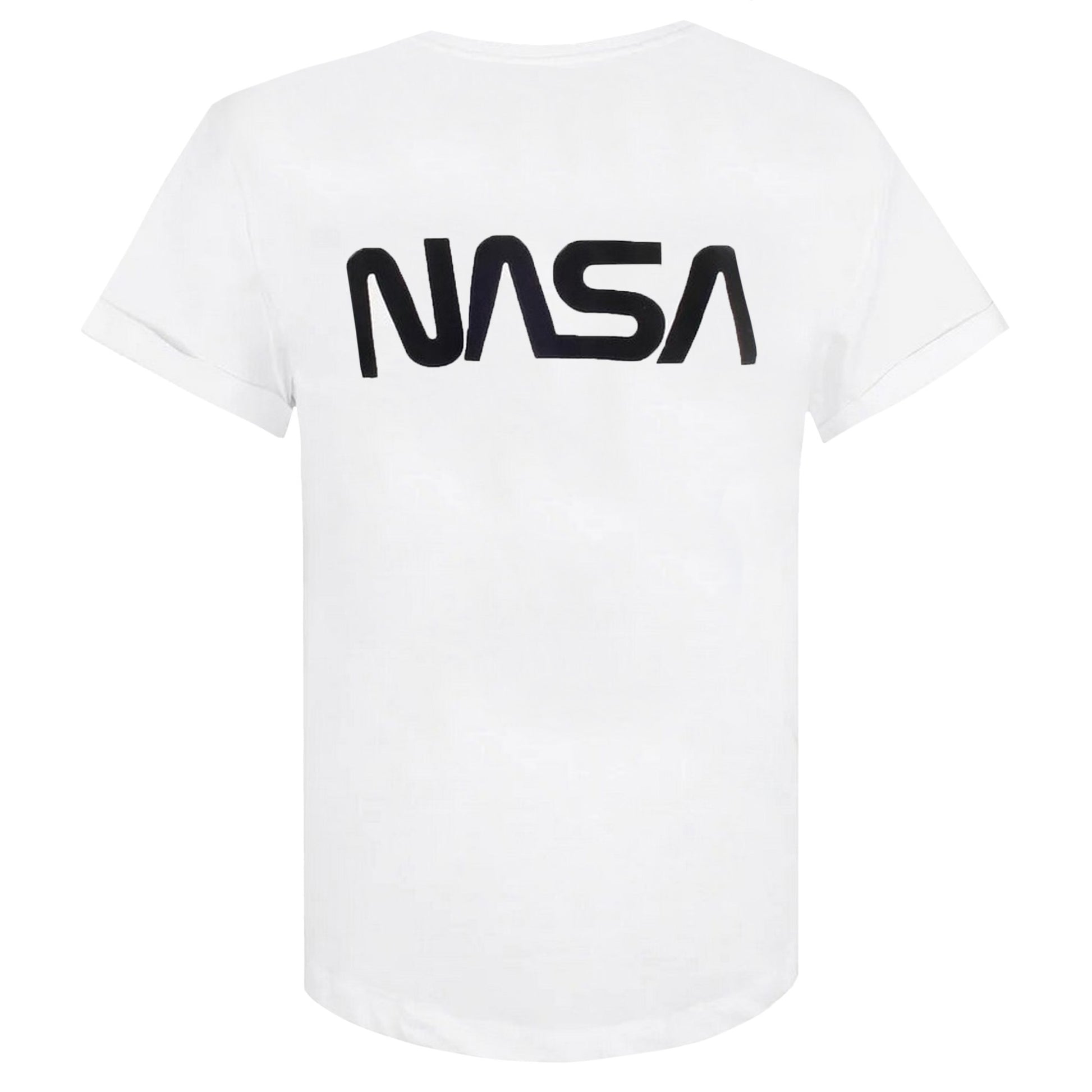 White - Back - NASA Womens-Ladies Circle Logo Nightie
