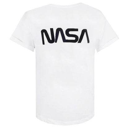 White - Back - NASA Womens-Ladies Circle Logo Nightie
