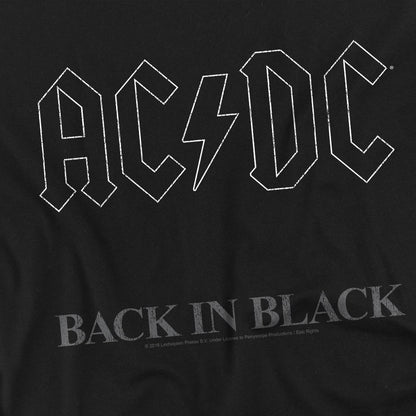 Black - Side - AC-DC Unisex Adult Back In Black T-Shirt