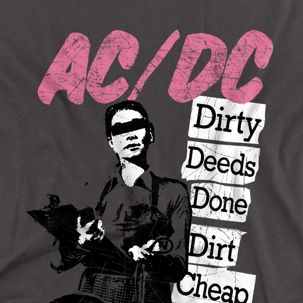 Charcoal - Back - AC-DC Unisex Adult Dirty Deeds T-Shirt