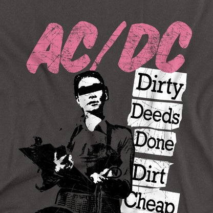 Charcoal - Back - AC-DC Unisex Adult Dirty Deeds T-Shirt