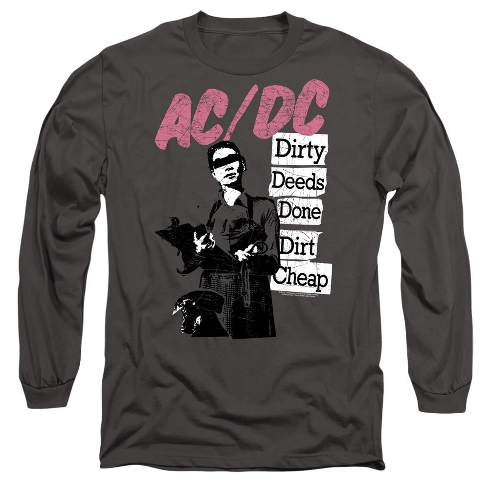Charcoal - Side - AC-DC Unisex Adult Dirty Deeds T-Shirt