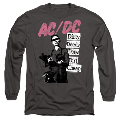 Charcoal - Side - AC-DC Unisex Adult Dirty Deeds T-Shirt