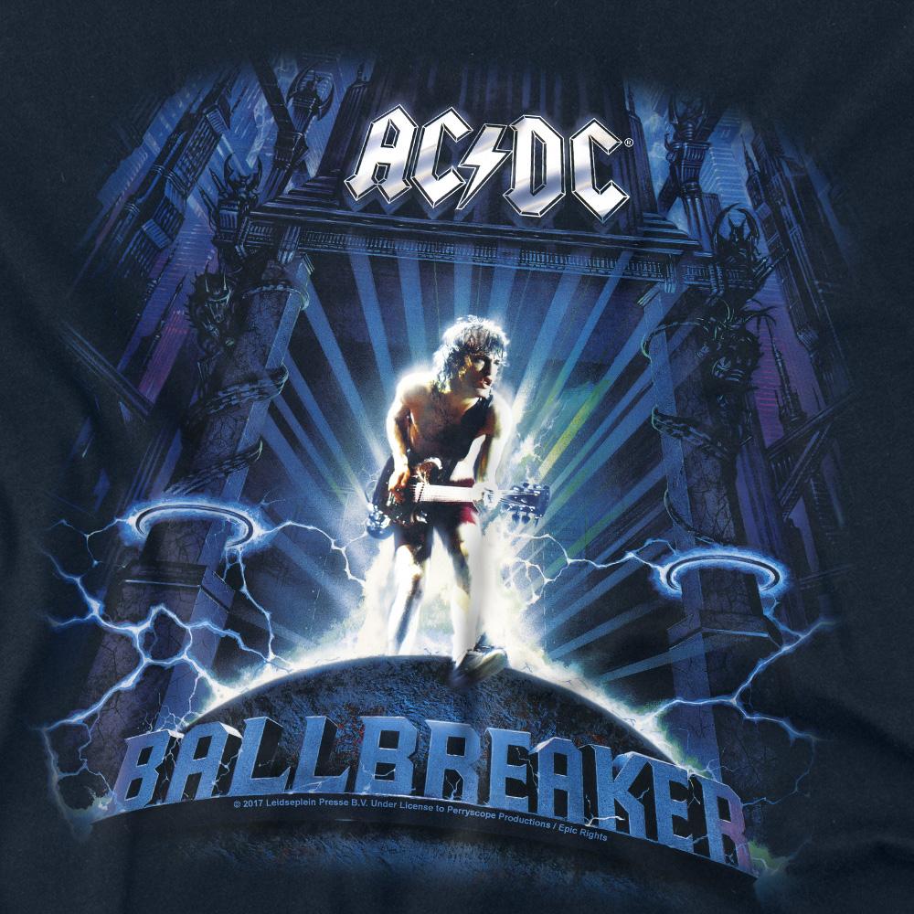 Navy - Back - AC-DC Unisex Adult Ballbreaker T-Shirt