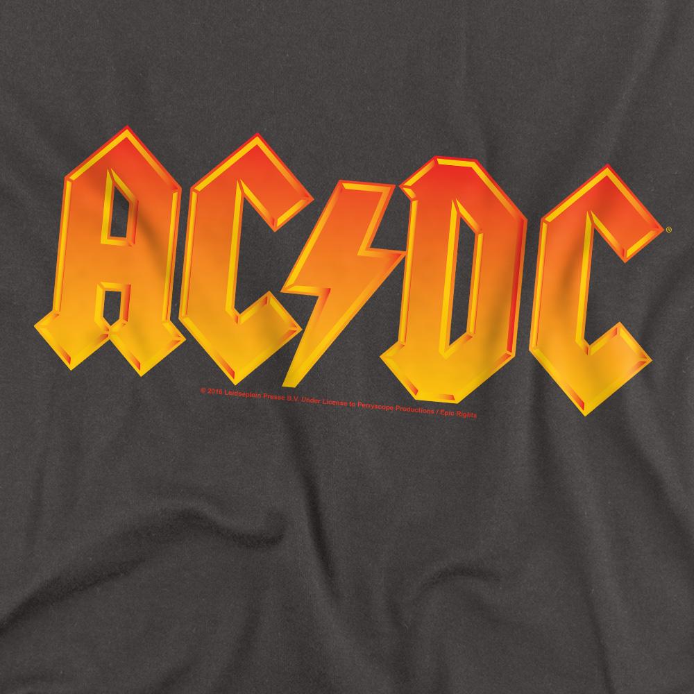 Charcoal - Back - AC-DC Unisex Adult Logo T-Shirt